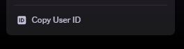 Copy User ID menu in Discord